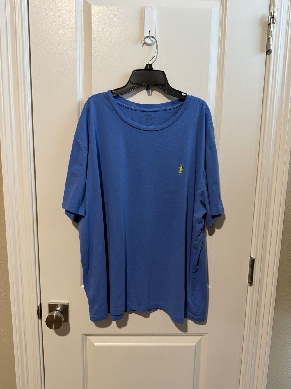 Polo Ralph Lauren T Shirt Mens XXL Blue Yellow Pony Logo Short Sleeve Tee